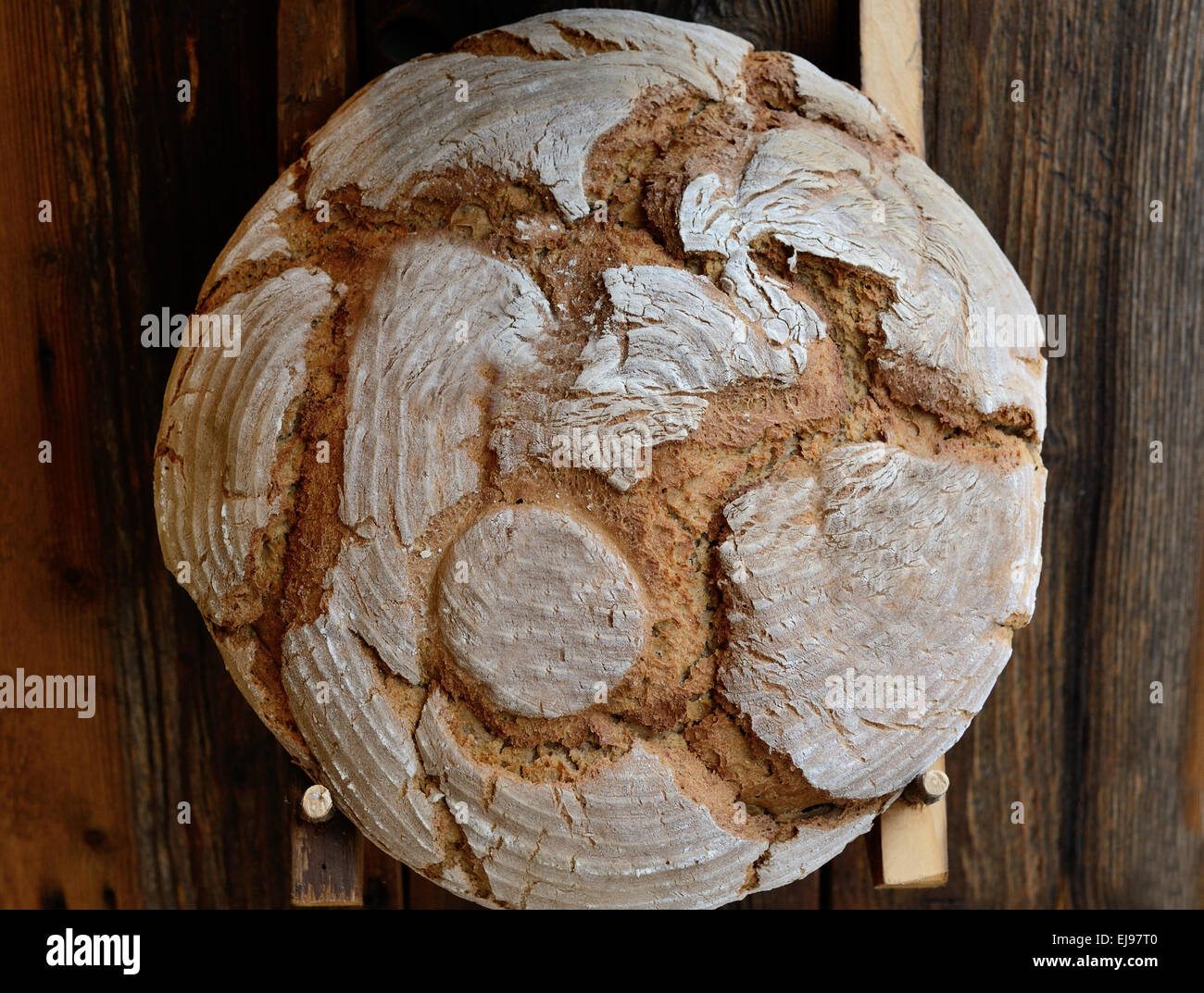 Baked loaf of bread Stock Photo