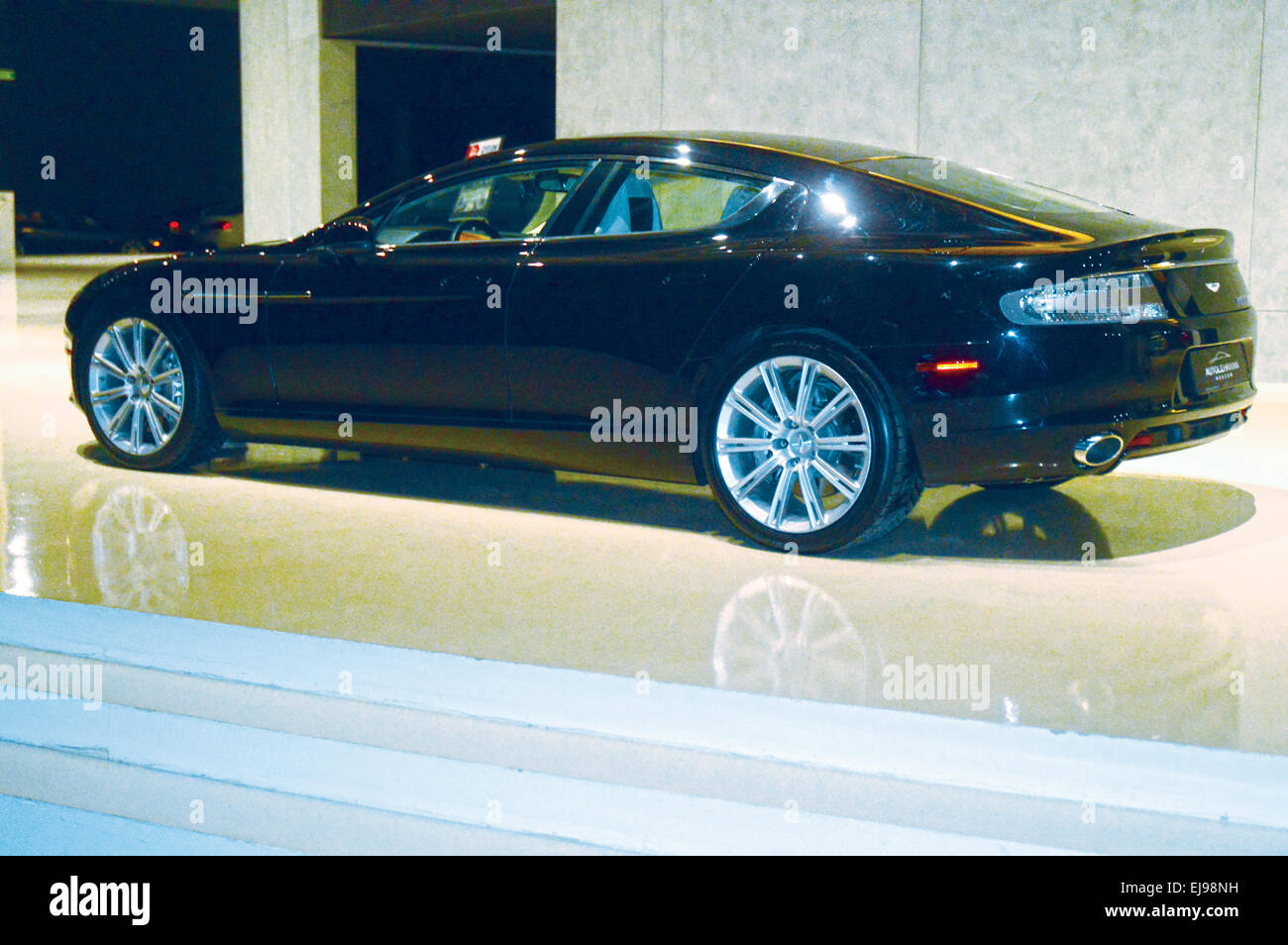 Aston Martin DB9 car in the showroom Stock Photo