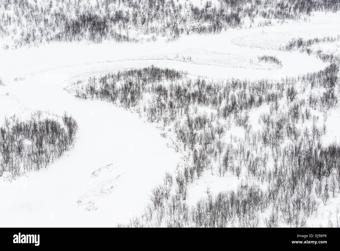 river Vistasaelven, Vistasdalen, Lapland, Sweden Stock Photo