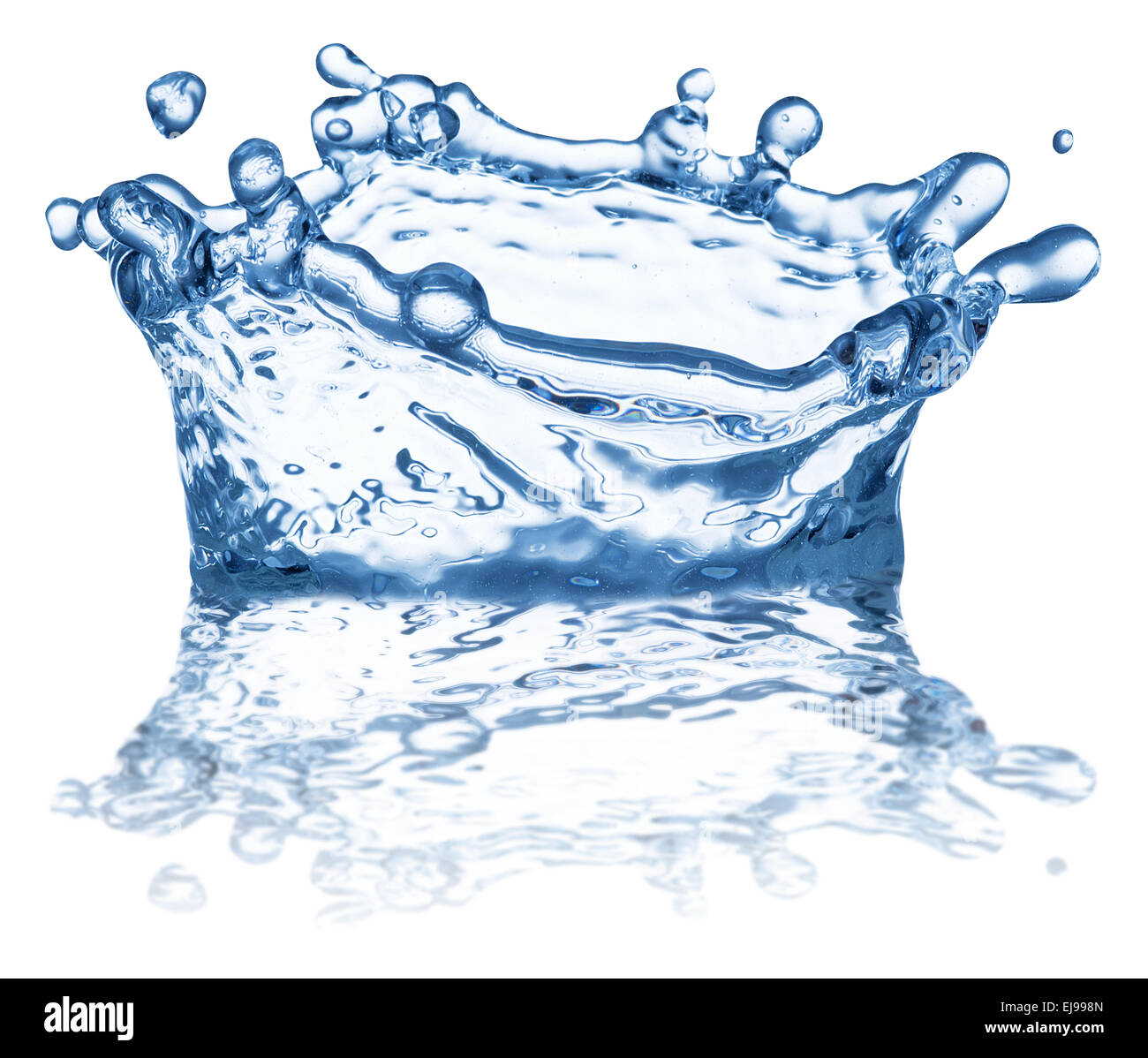 Splash of water in the shape of crown. File contains clipping paths. Stock Photo
