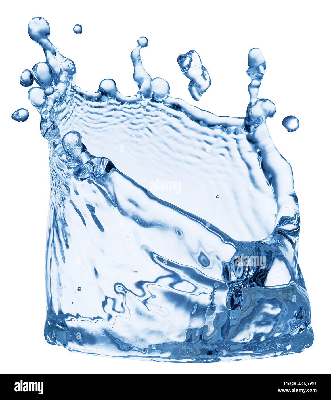 Splash of water in the shape of crown. File contains clipping paths. Stock Photo