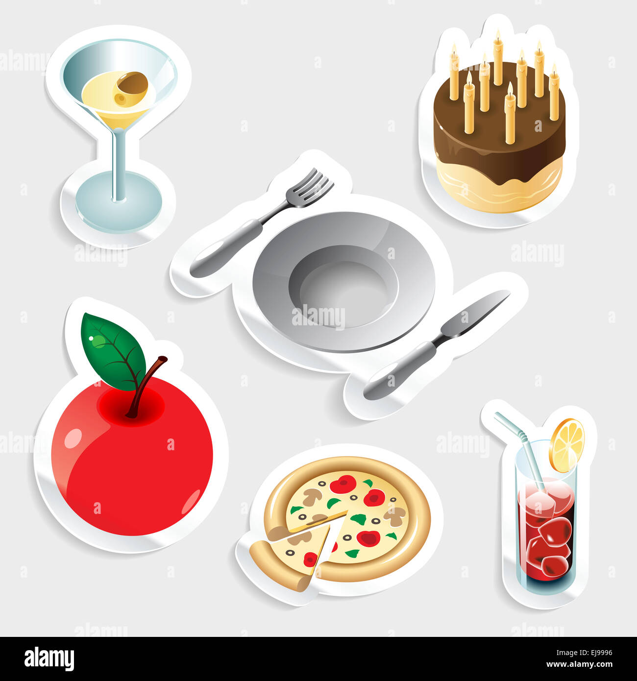 Food for sticker hi-res stock photography and images - Alamy