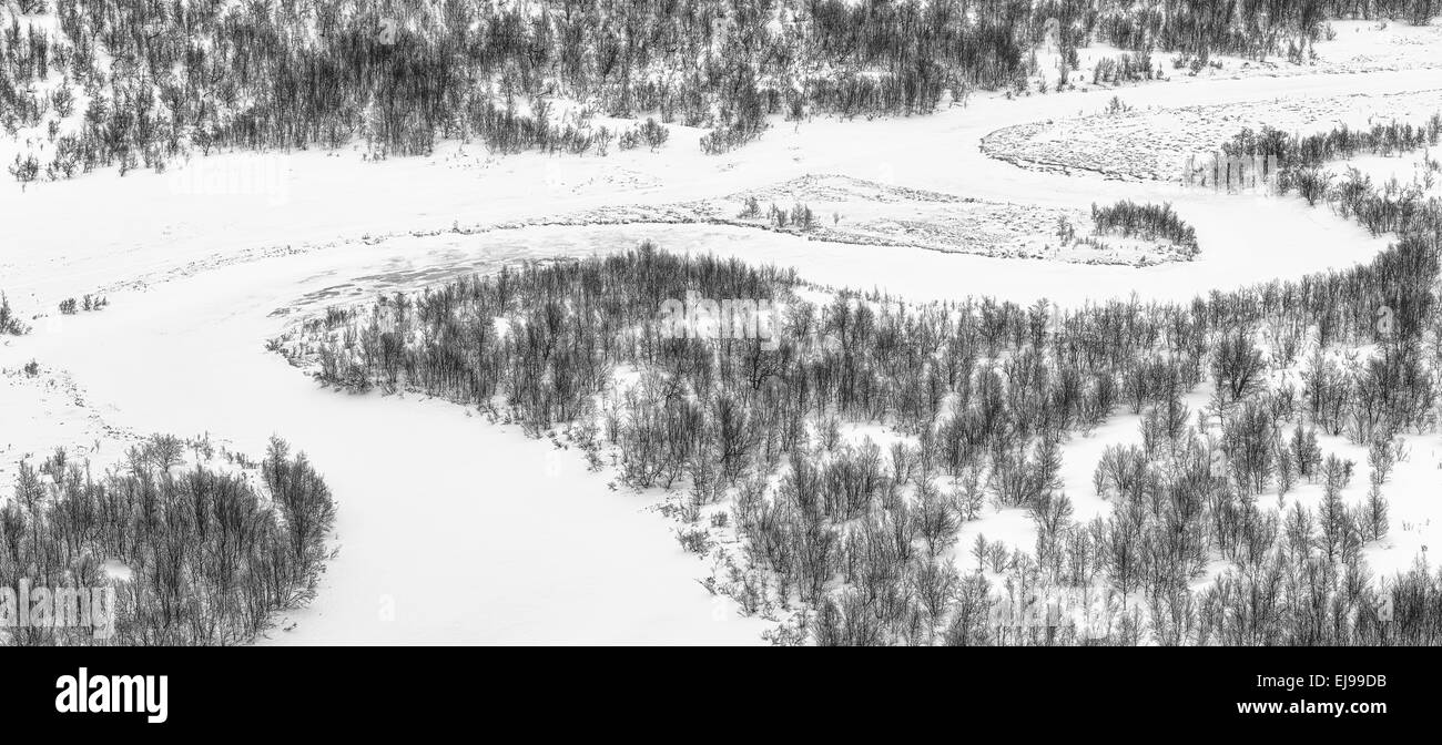 river Vistasaelven, Vistasdalen, Lapland, Sweden Stock Photo