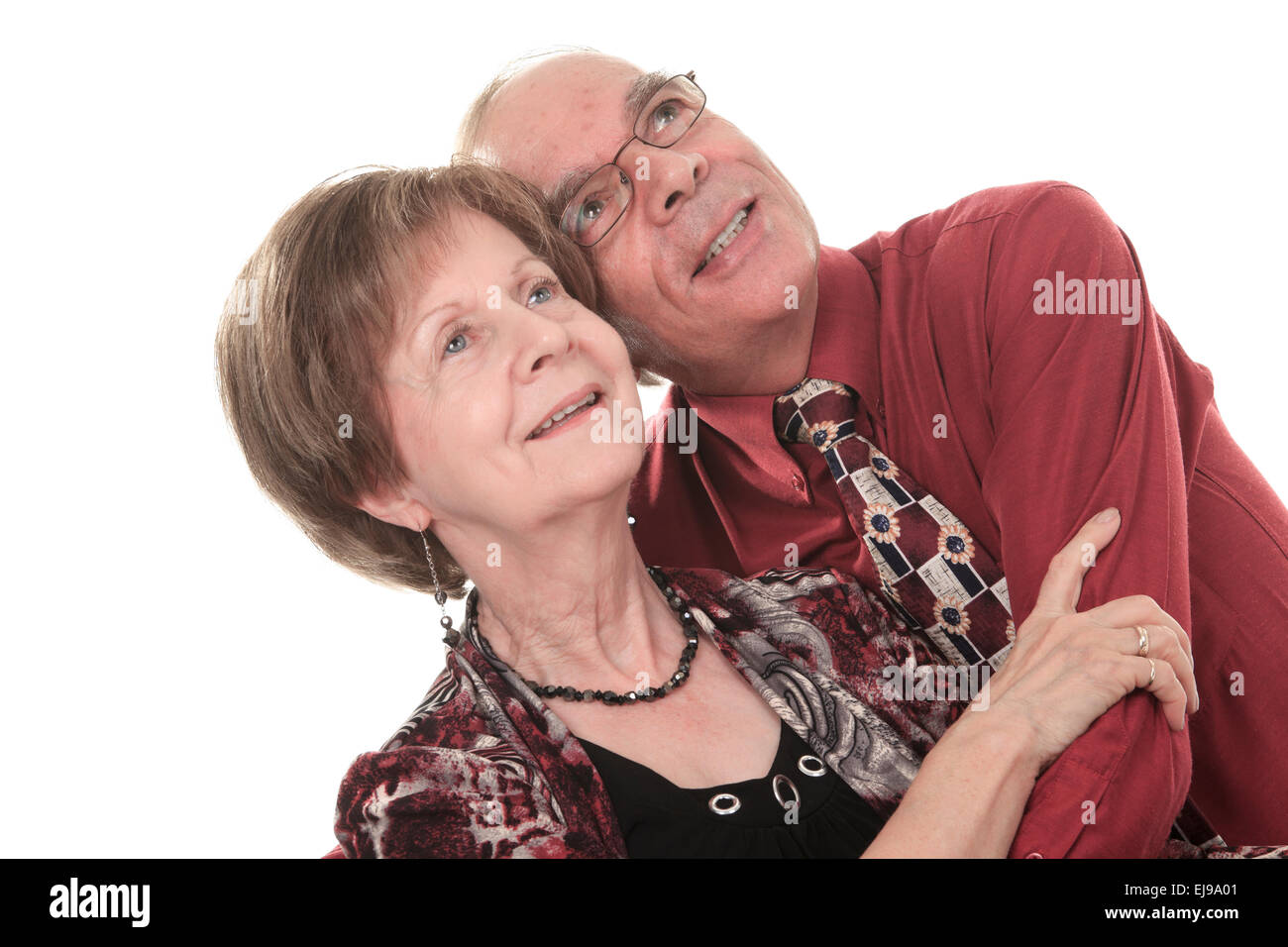 Senior Couple Isolated on a white Background Stock Photo - Alamy