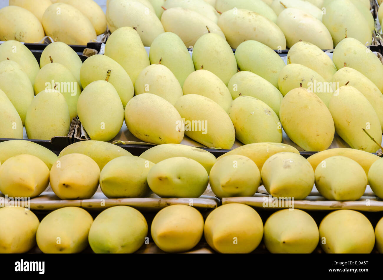 Basket Of Mangoes In Market High Resolution Stock Photography and