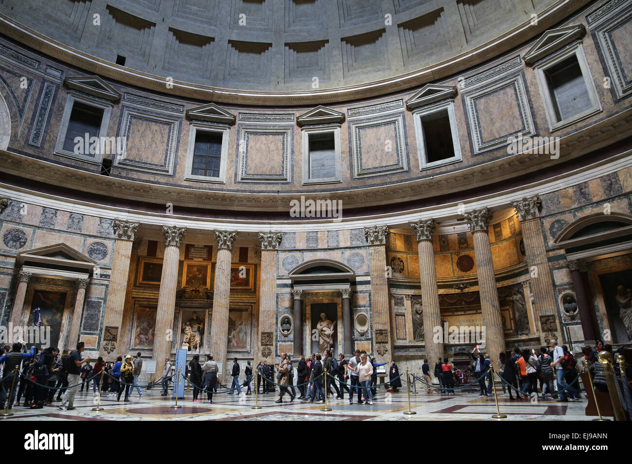Italy. Rome. Pantheon. Roman temple. Interior. Stock Photo
