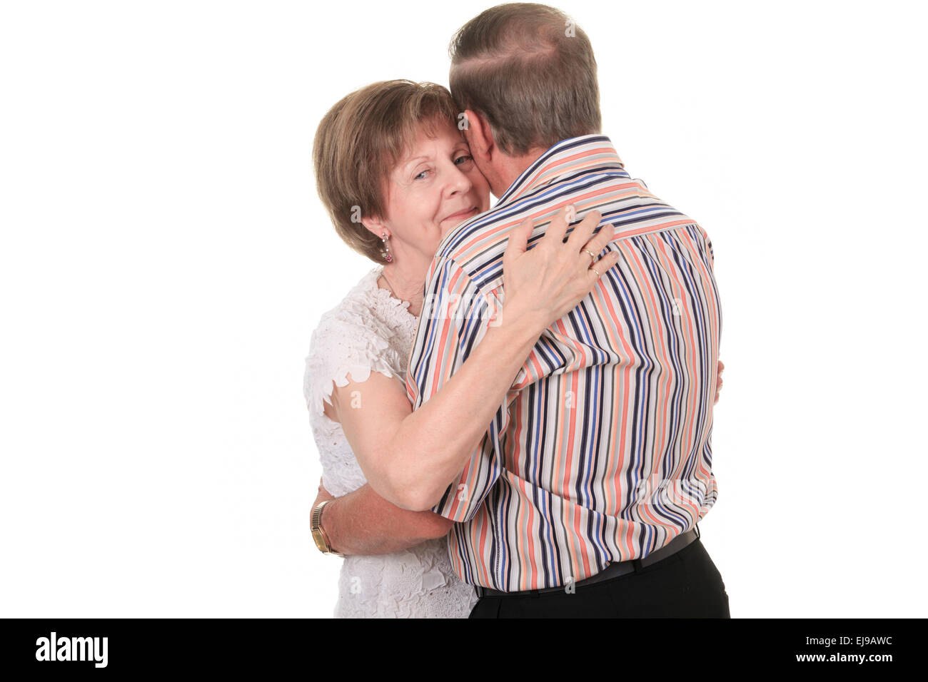 Senior Couple Isolated on a white Background Stock Photo - Alamy