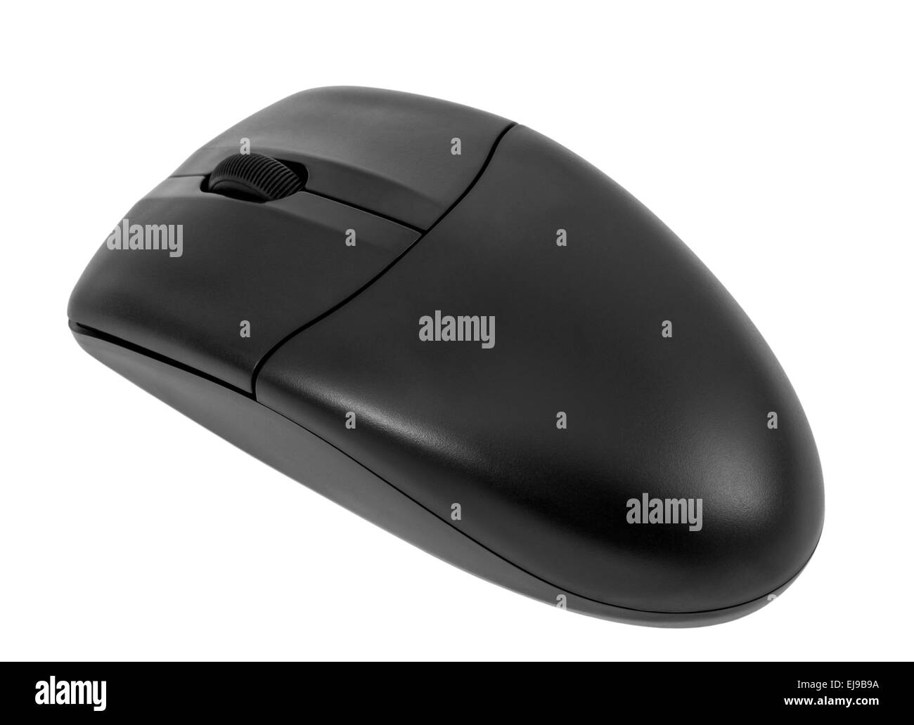 Wireless optical black computer mouse Stock Photo