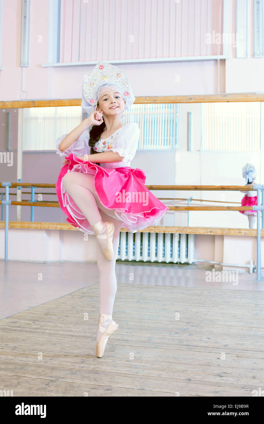 Graceful ballerina dancing in Russian costume Stock Photo Alamy