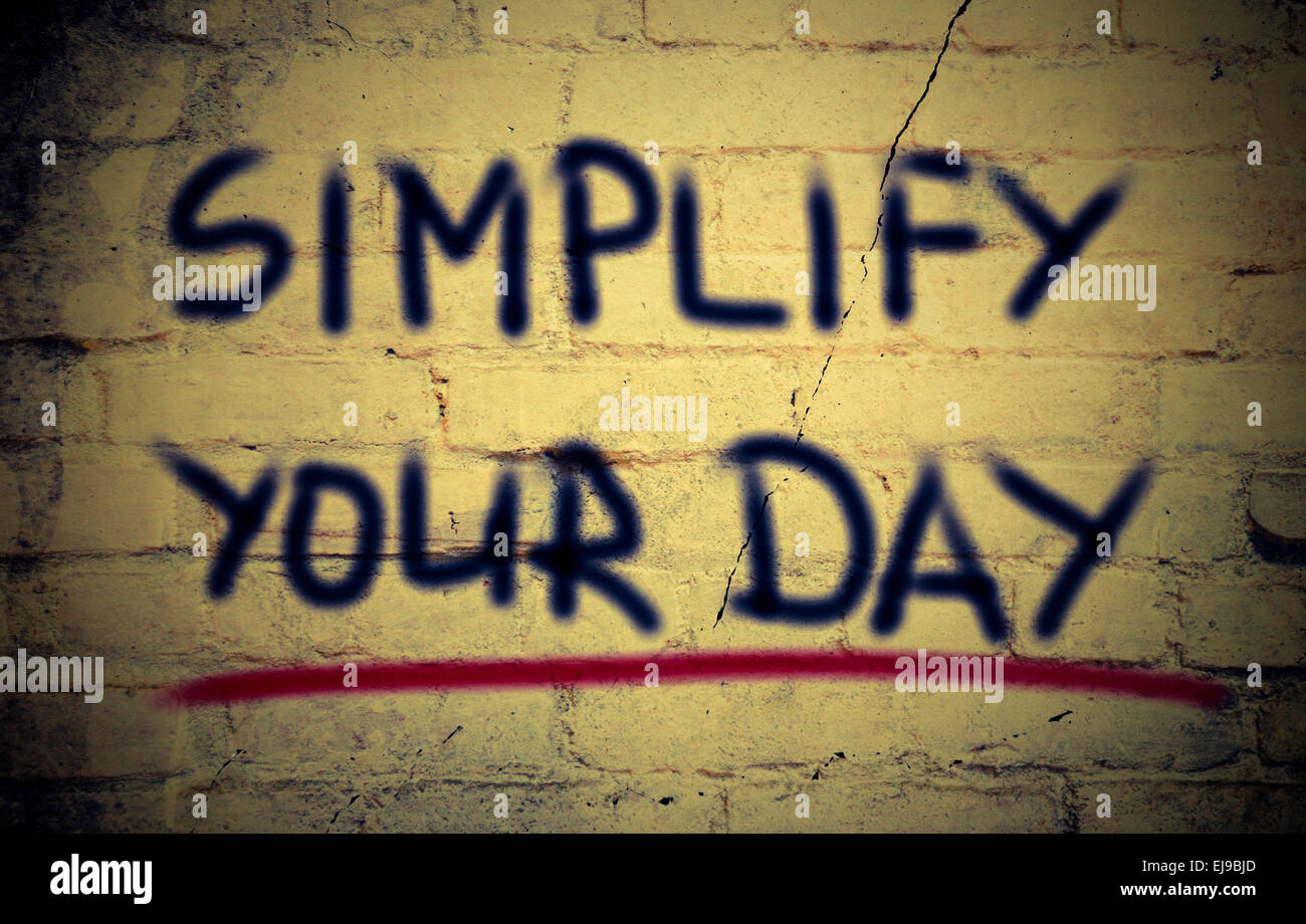 Simplify Your Day Concept Stock Photo