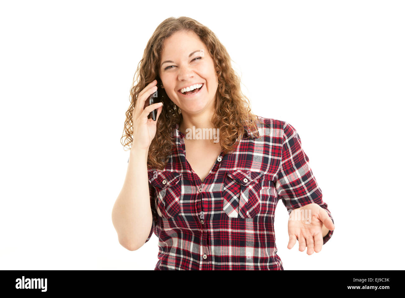 Young girl on the phone Stock Photo