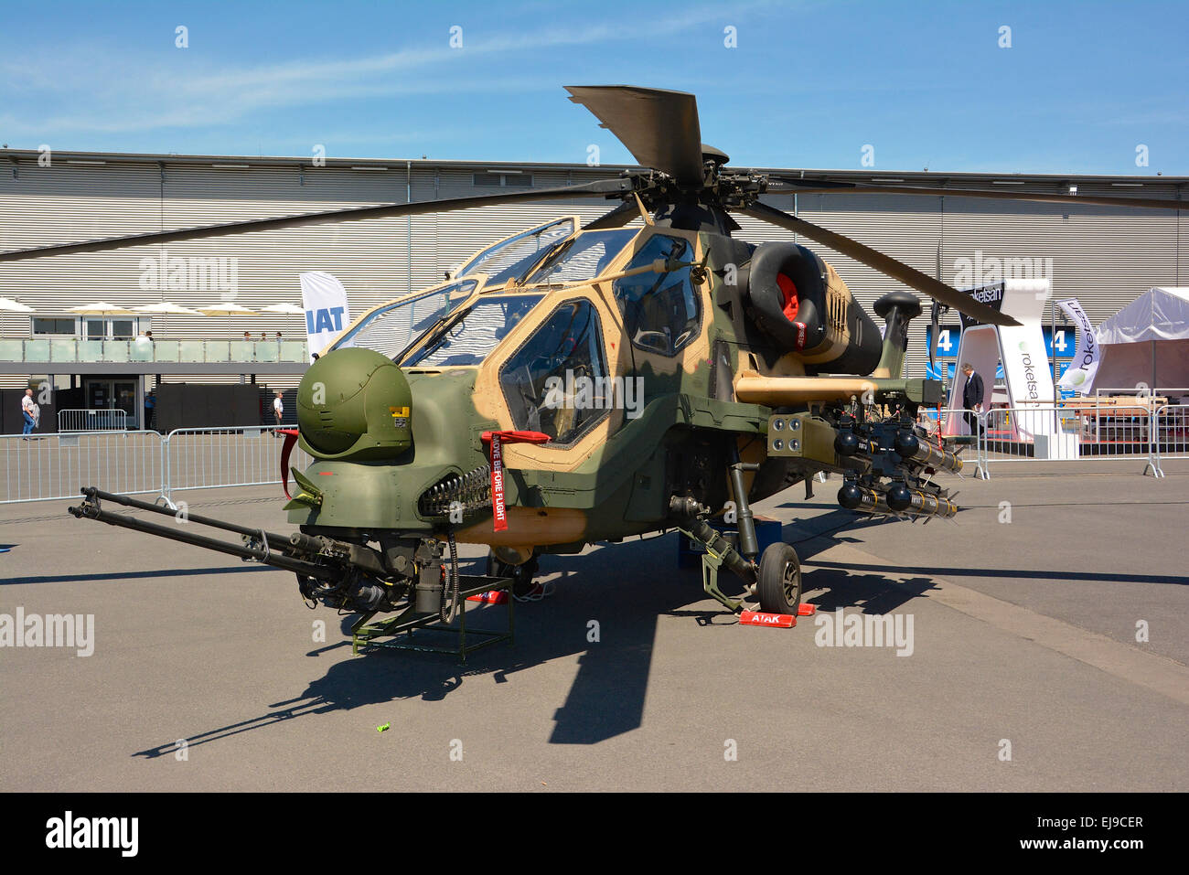Turkish attac helicopter T129 ATAK Stock Photo