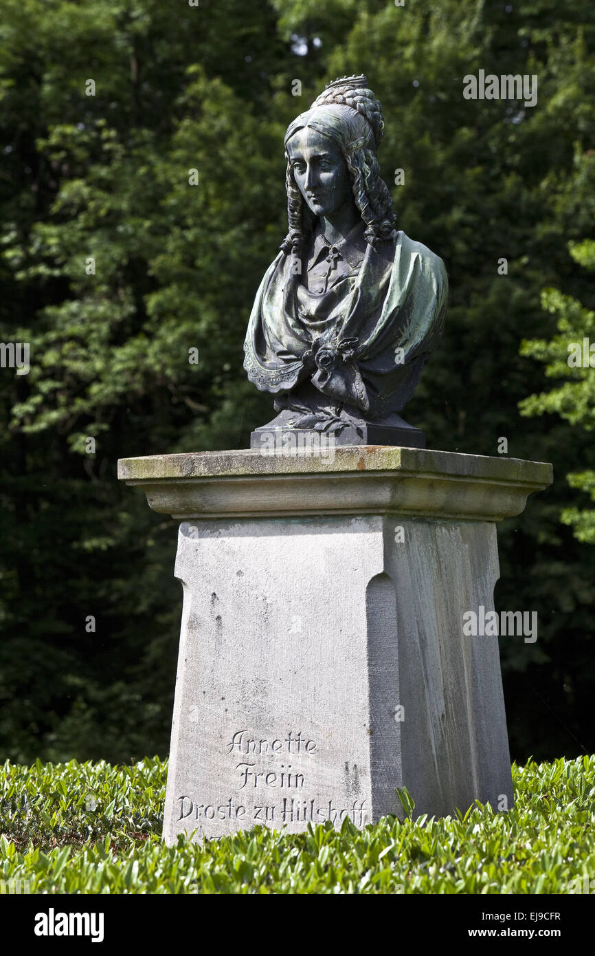 Bust of Annette von Droste-Huelshoff, Germany Stock Photo