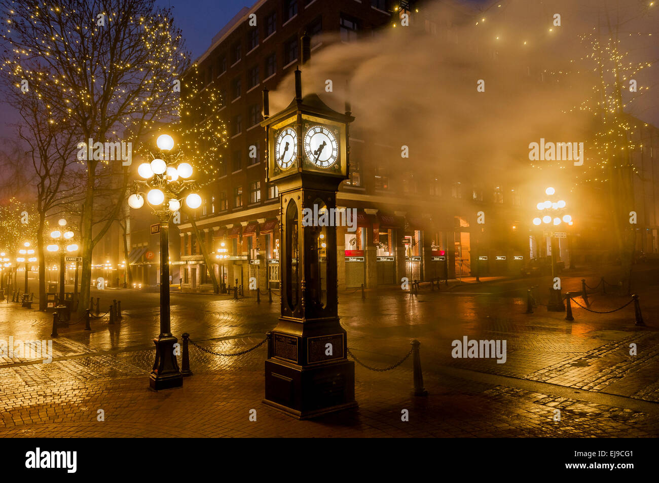 The Steam Clock, Gastown, Vancouver, British Columbia, Canada Stock