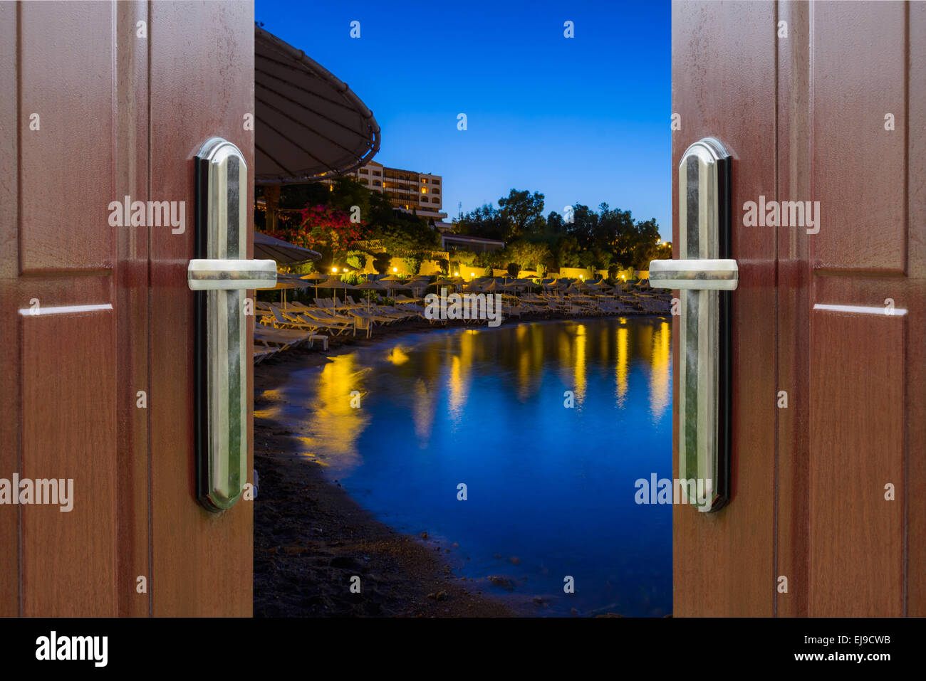 beach at night Stock Photo