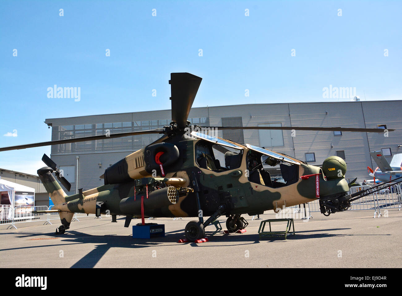 Turkish attac helicopter T129 ATAK Stock Photo