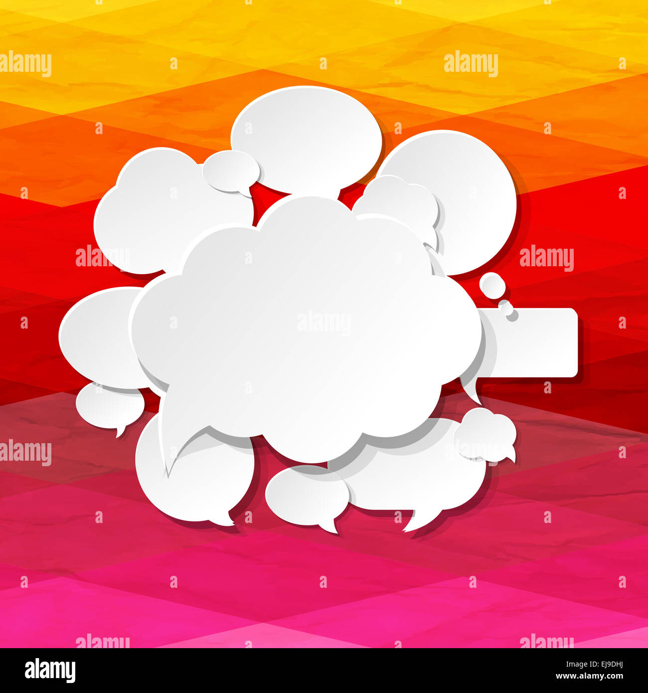 Speech Bubbles With Color Background Stock Photo - Alamy