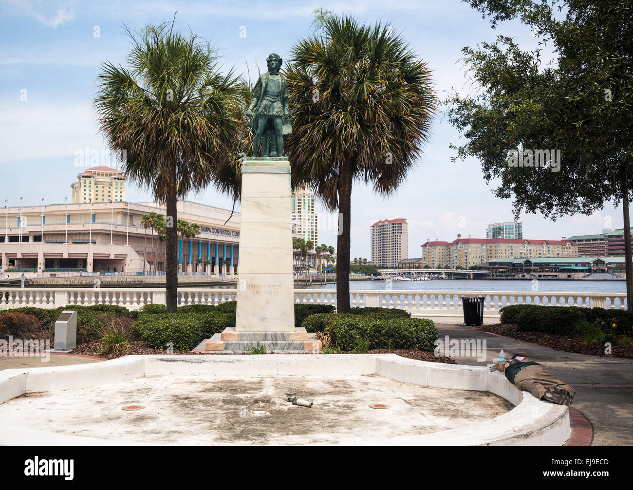 Christopher Columbus statue in Tampa Florida Stock Photo