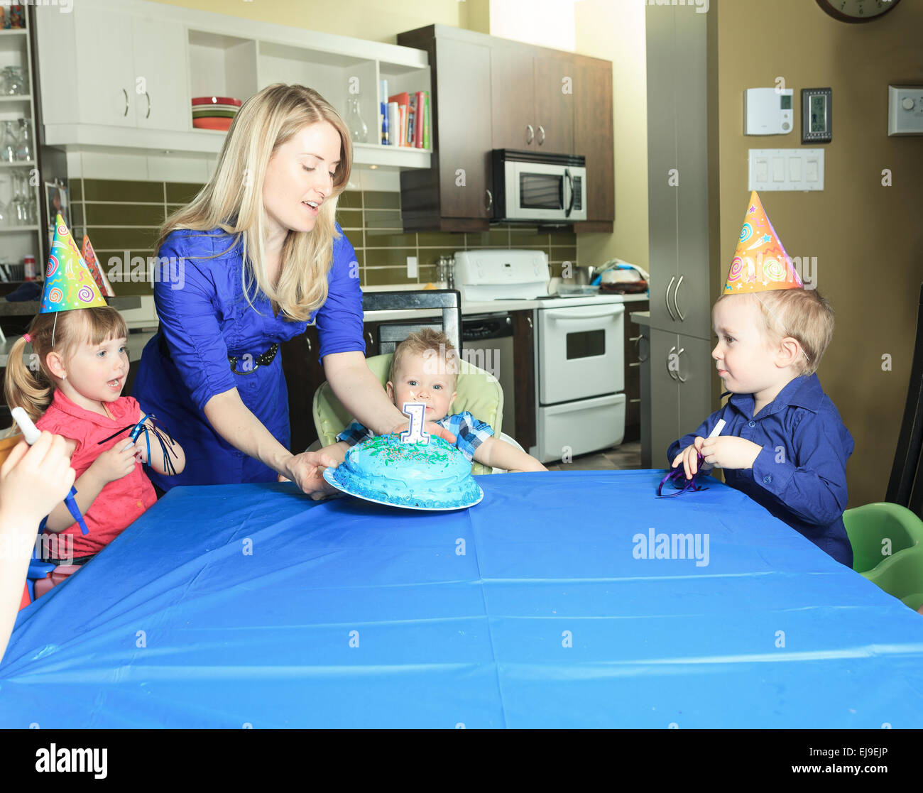 An Happy one Year Birthday children Stock Photo - Alamy
