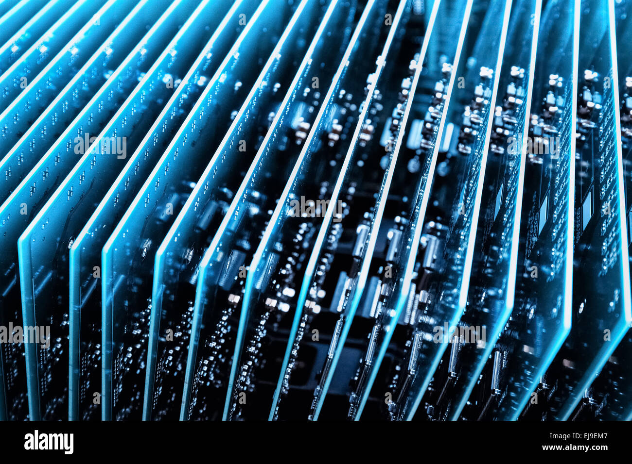 a row of circuit board closeup Stock Photo - Alamy