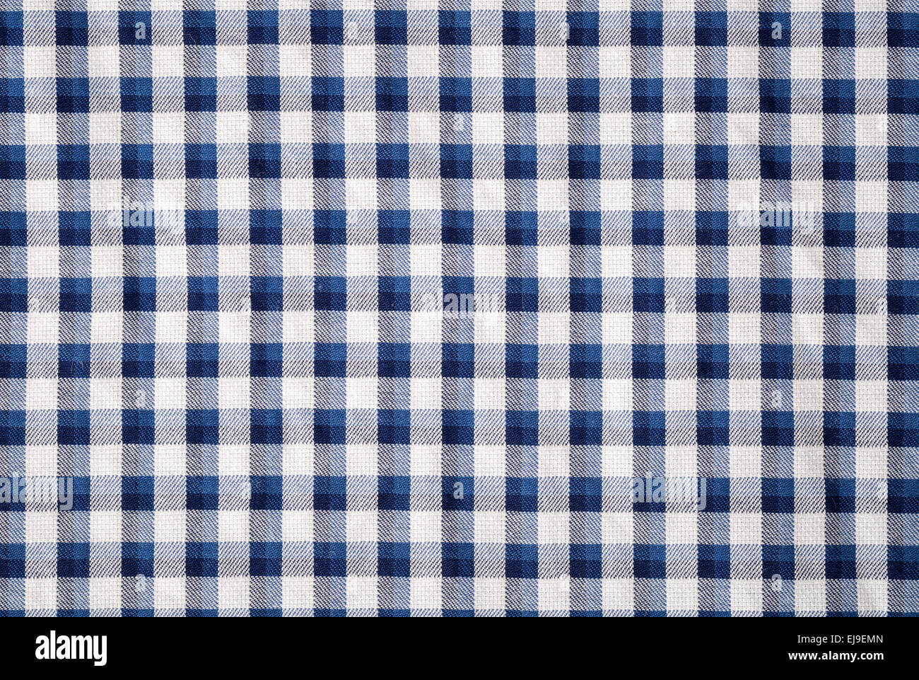 blue grid cloth texture background Stock Photo