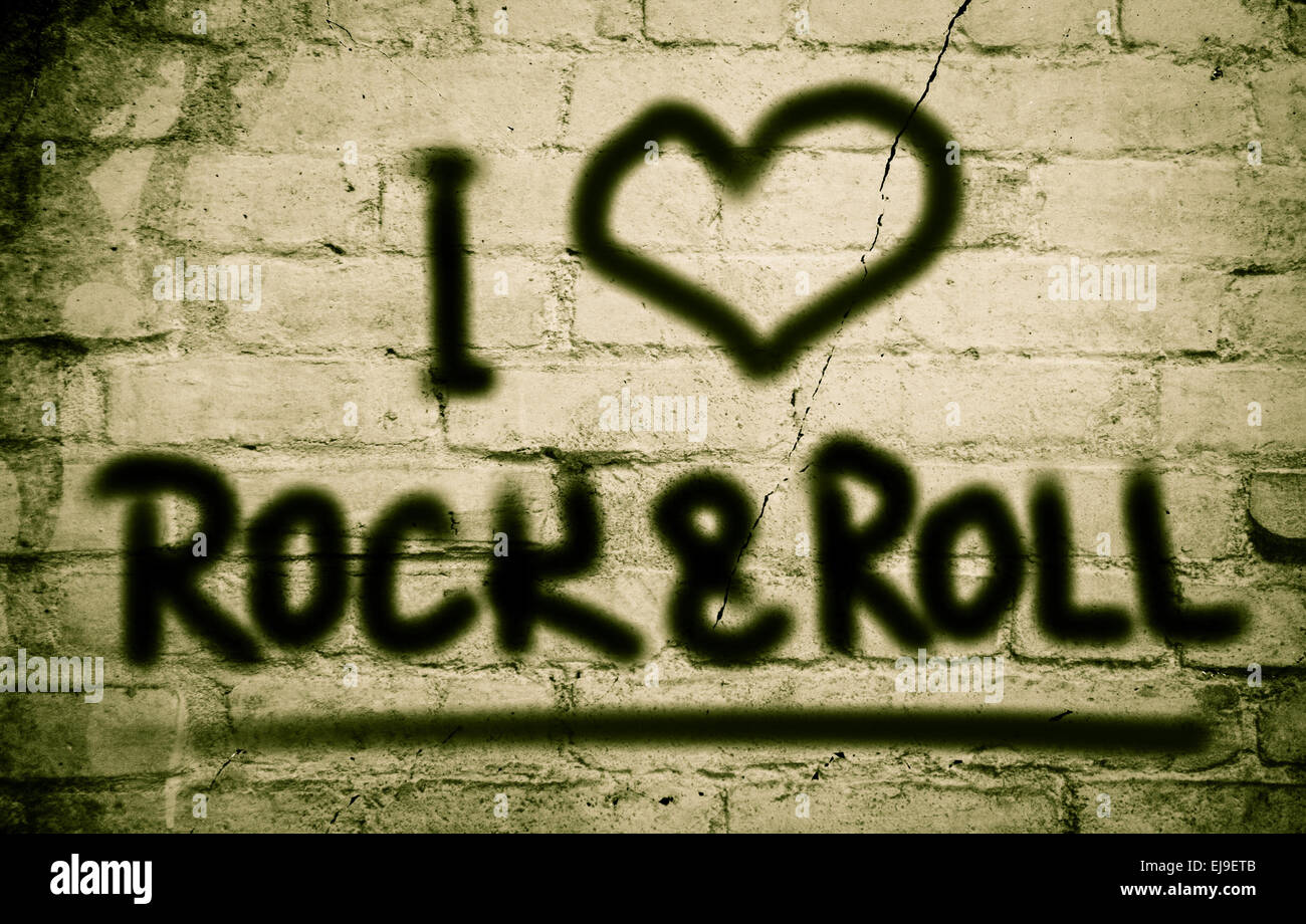 I Love Rock And Roll Concept Stock Photo