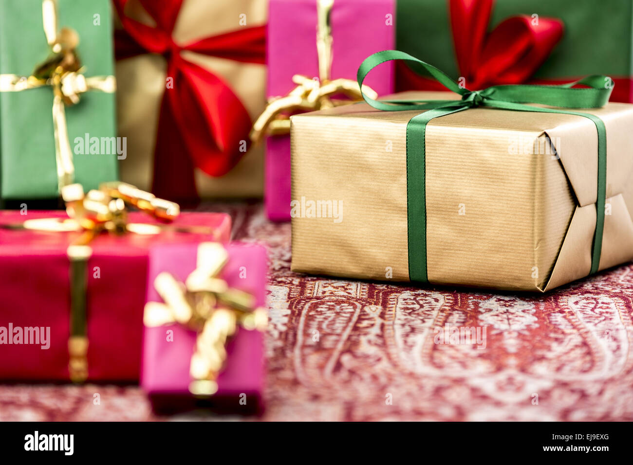 Single-Colored Presents for Many Occasions Stock Photo