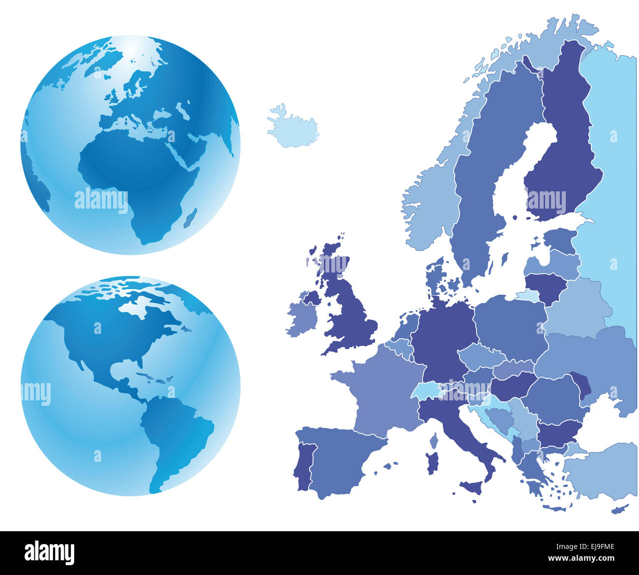 Europe map Stock Photo