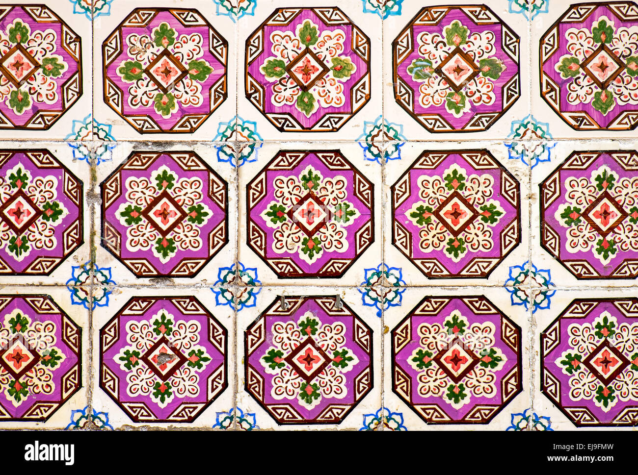 Traditional old tiles Stock Photo