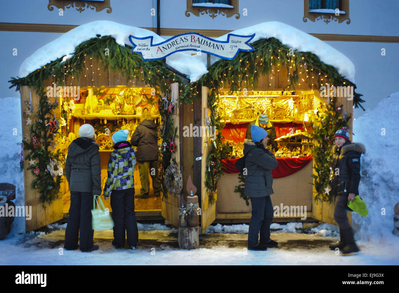 christmas market in Bavaria, Germany Stock Photo