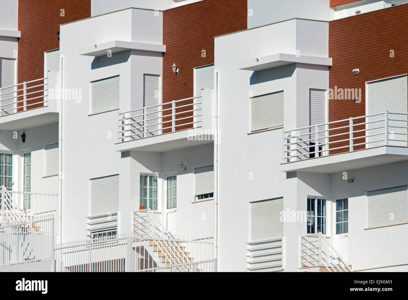 Detail of some holiday flats Stock Photo