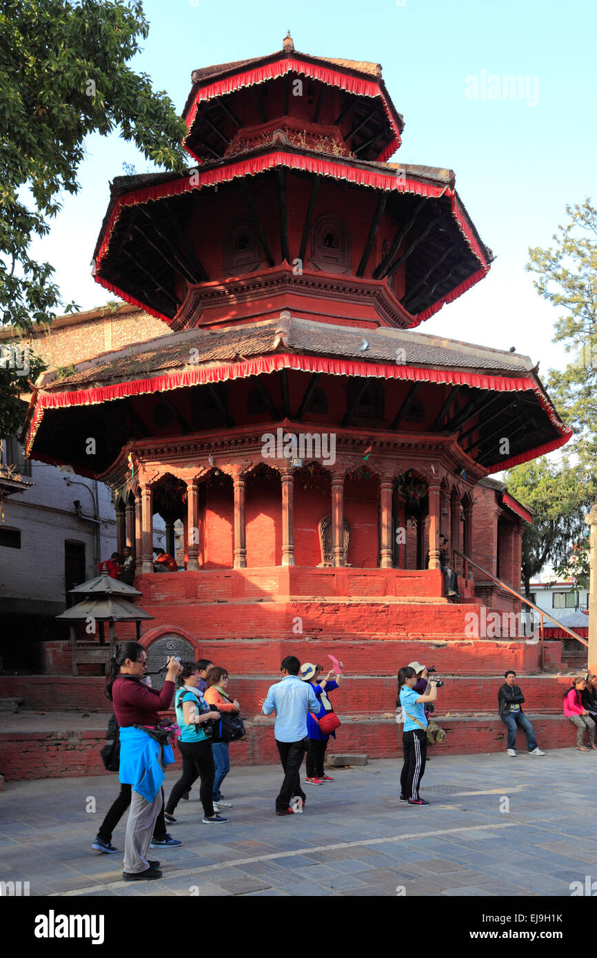 Exterior of the Chyasin Dega temple, UNESCO World Heritage Site, Durbar Square, Old Town, Kathmandu City, Nepal, Asia. Stock Photo