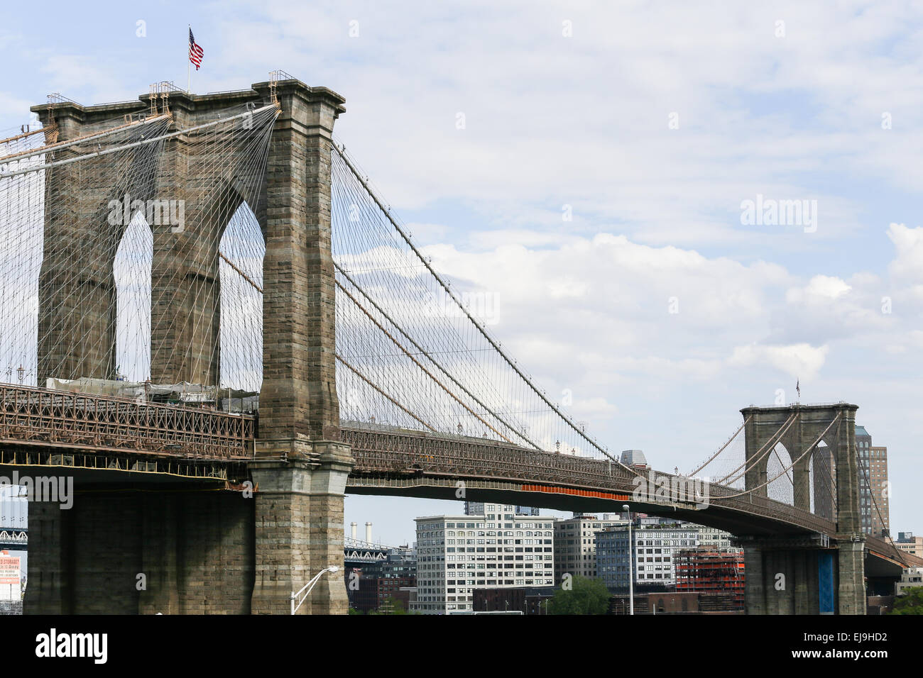 Brooklyn-Bridge in New York Stock Photo