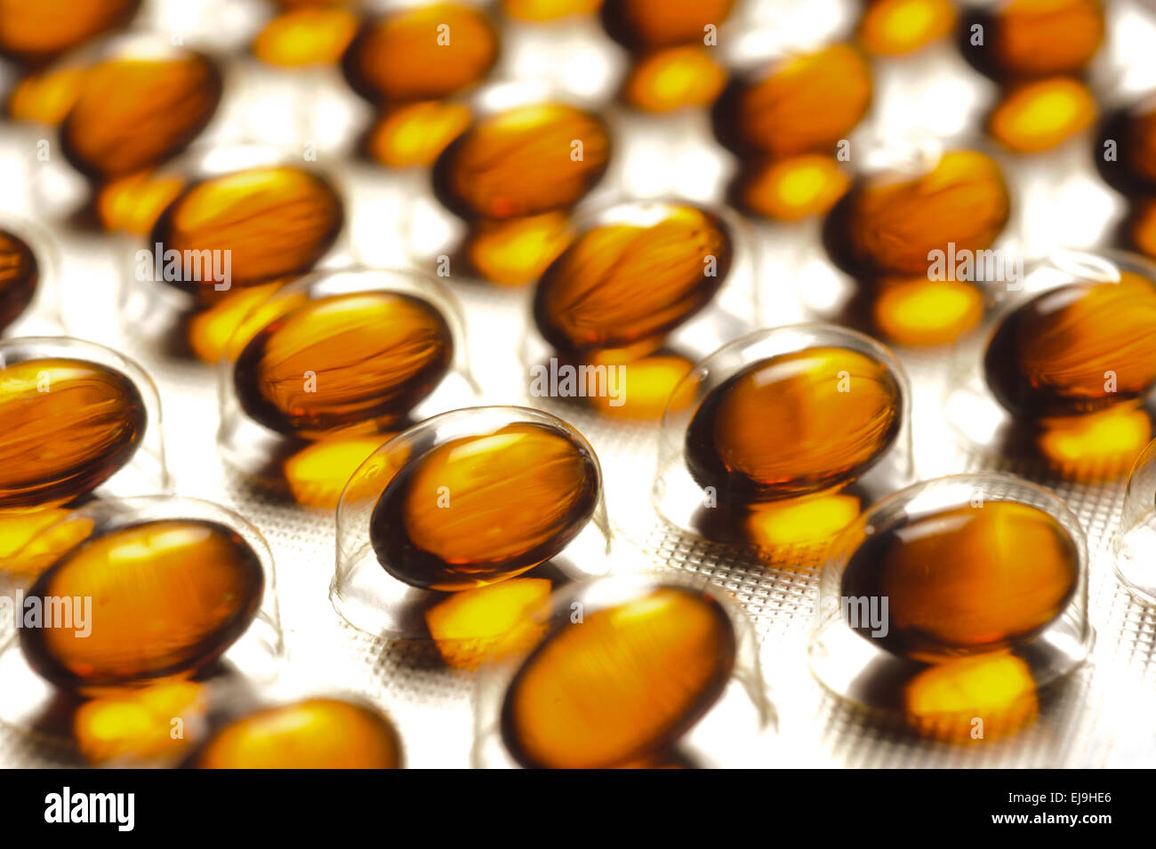 vitamin pills in blister box Stock Photo