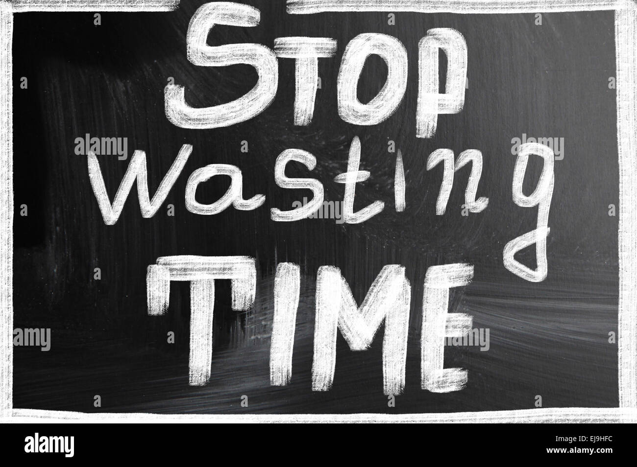 stop wasting time Stock Photo
