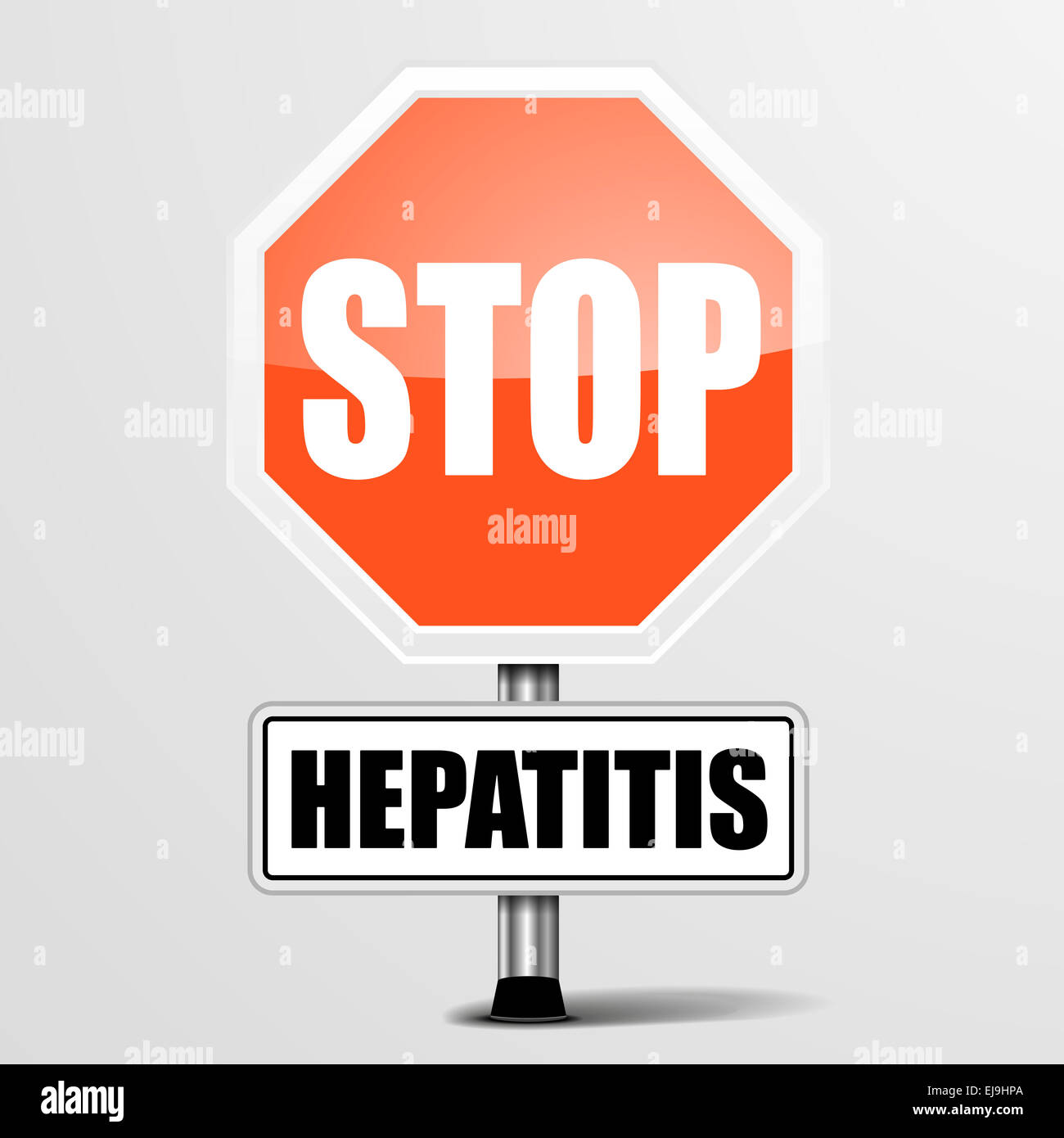 red hepatitis Stop Sign Stock Photo