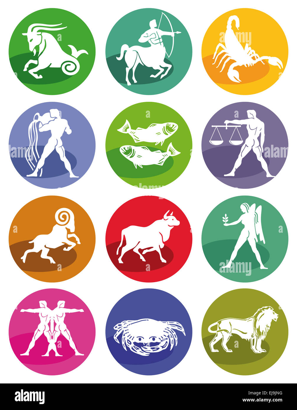 Astrological zodiac signs Stock Photo