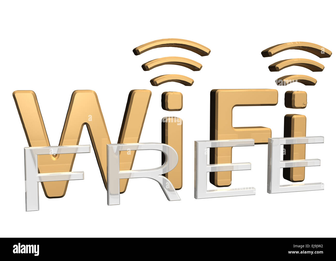 Wireless Sign Communication Free wireless speed connection Cut Out Stock Images & Pictures - Alamy