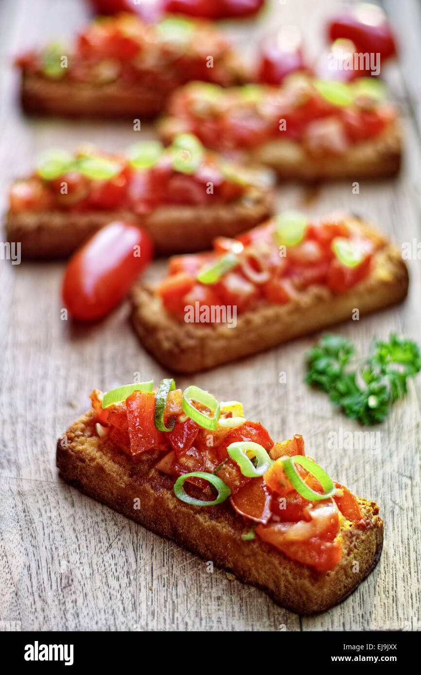 italian tomato appetizers Stock Photo