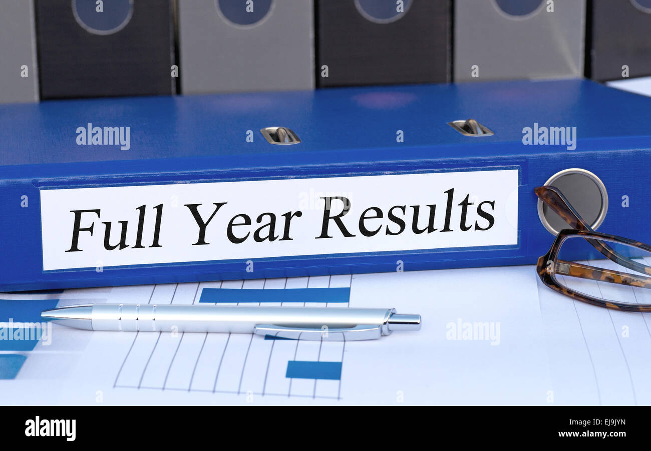 Full Year Results Stock Photo