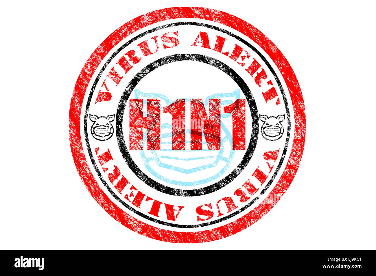 H1N1 Virus Alert Concept Stock Photo