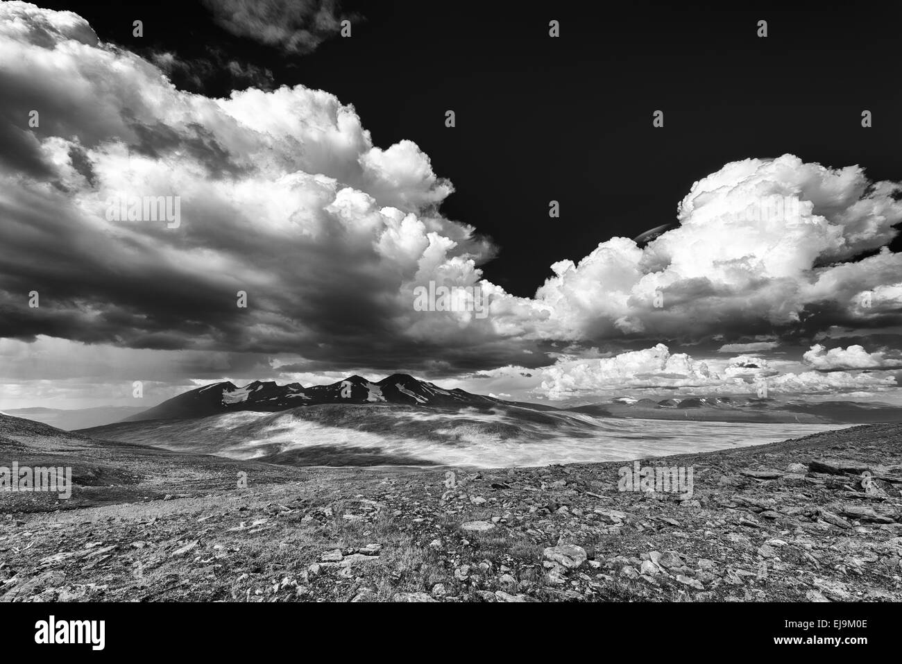 rain shower, Mt. Akka, Lapland, Sweden Stock Photo Alamy