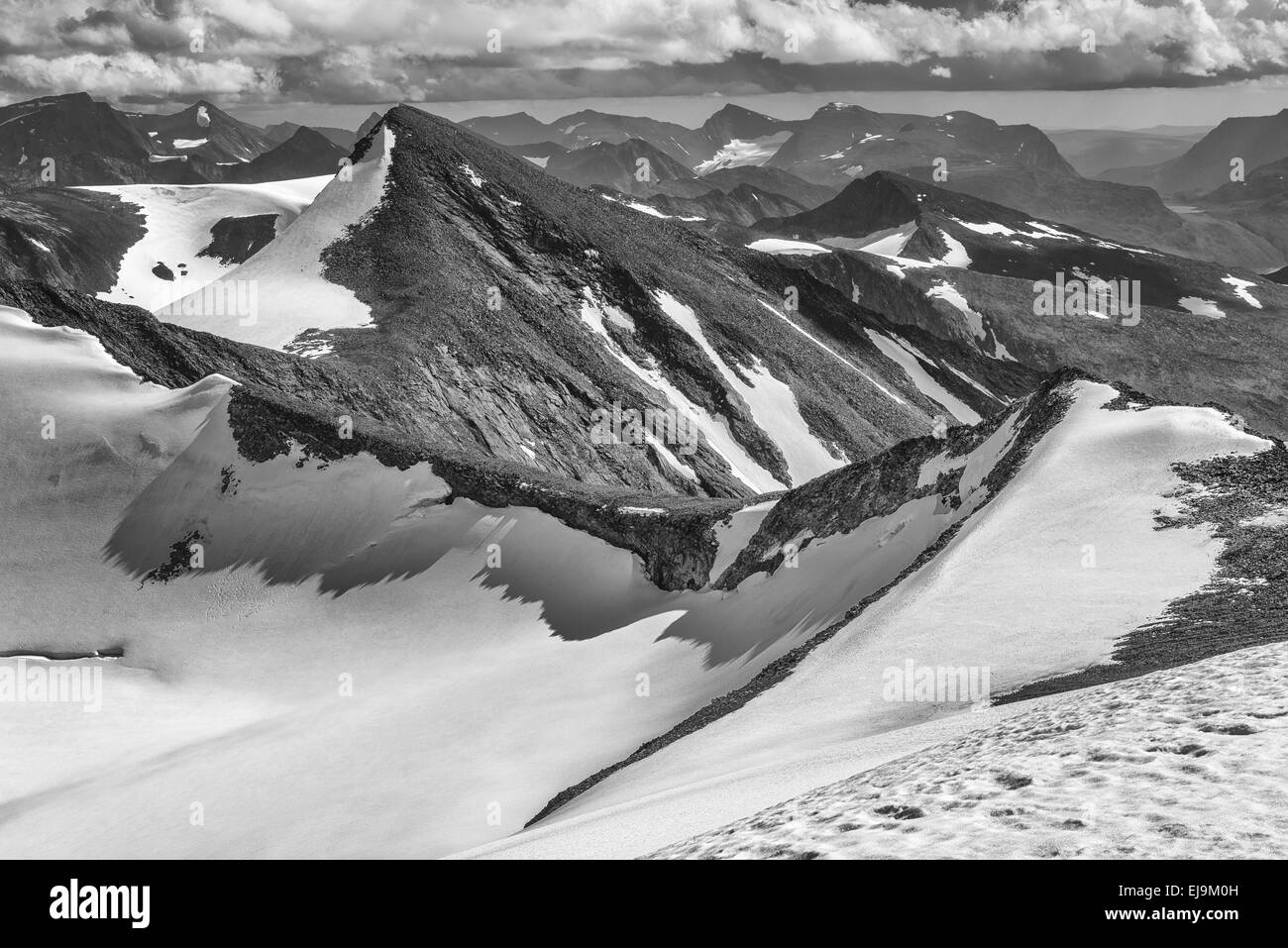 Rocky ridges Black and White Stock
