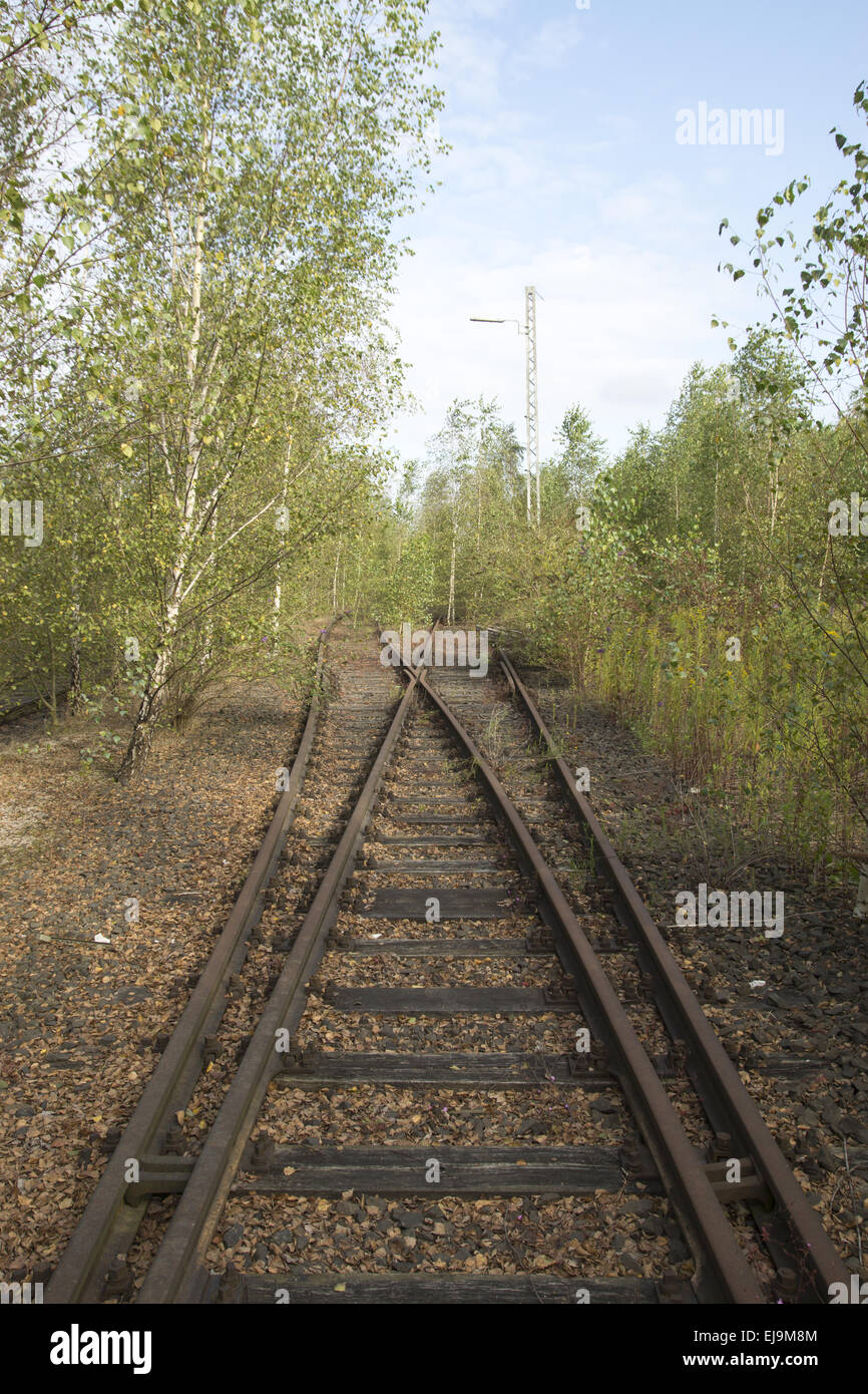 Closed railway-track Stock Photo
