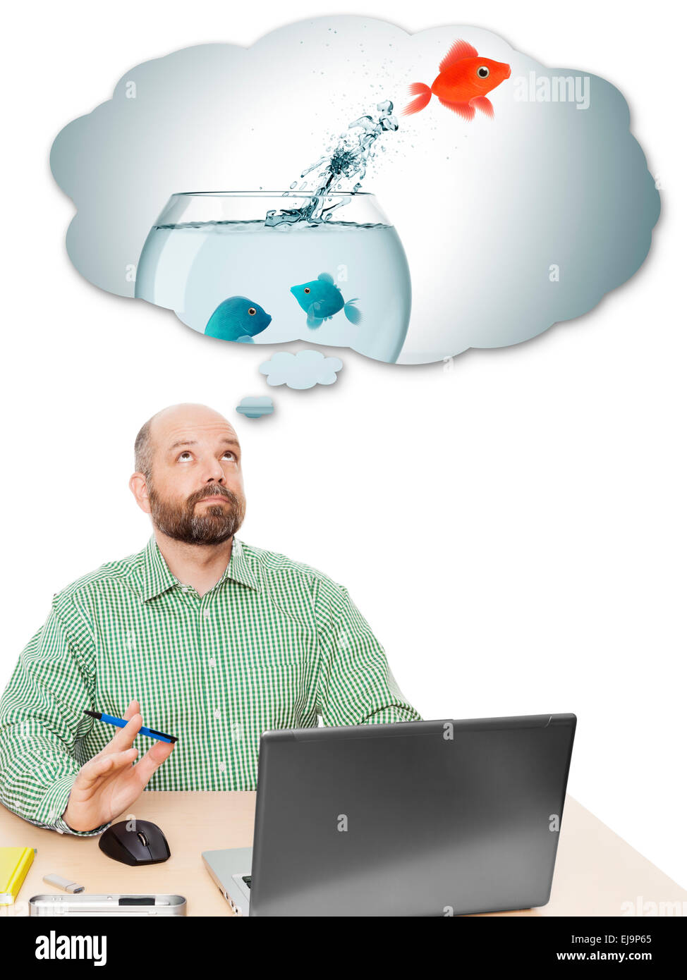 business man dreaming Stock Photo