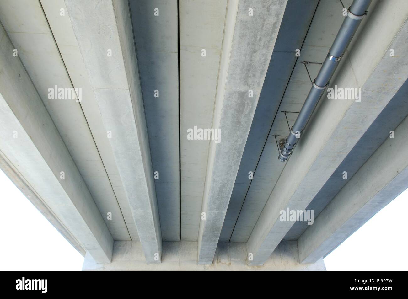 Concrete bridge-underside Stock Photo