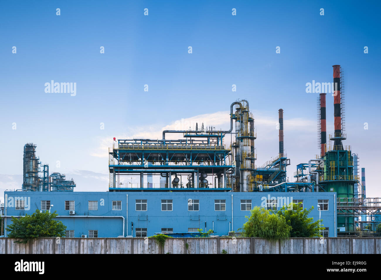 petrochemical plant closeup Stock Photo