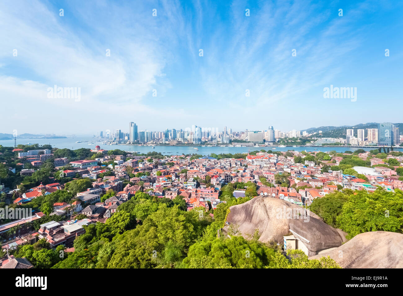 xiamen panoramic scenery Stock Photo