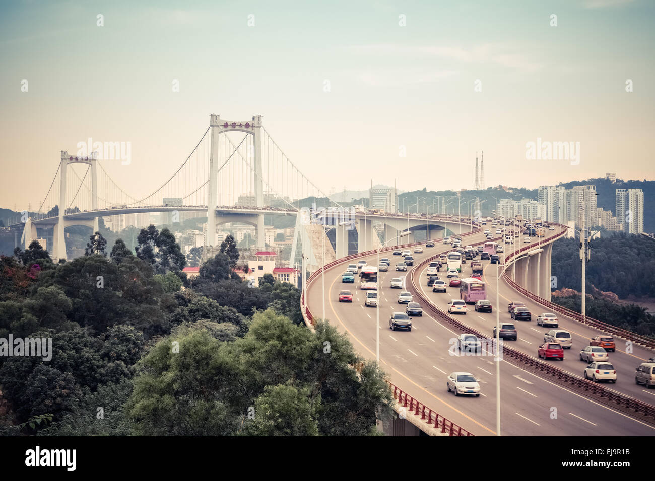 china xiamen haicang bridge Stock Photo