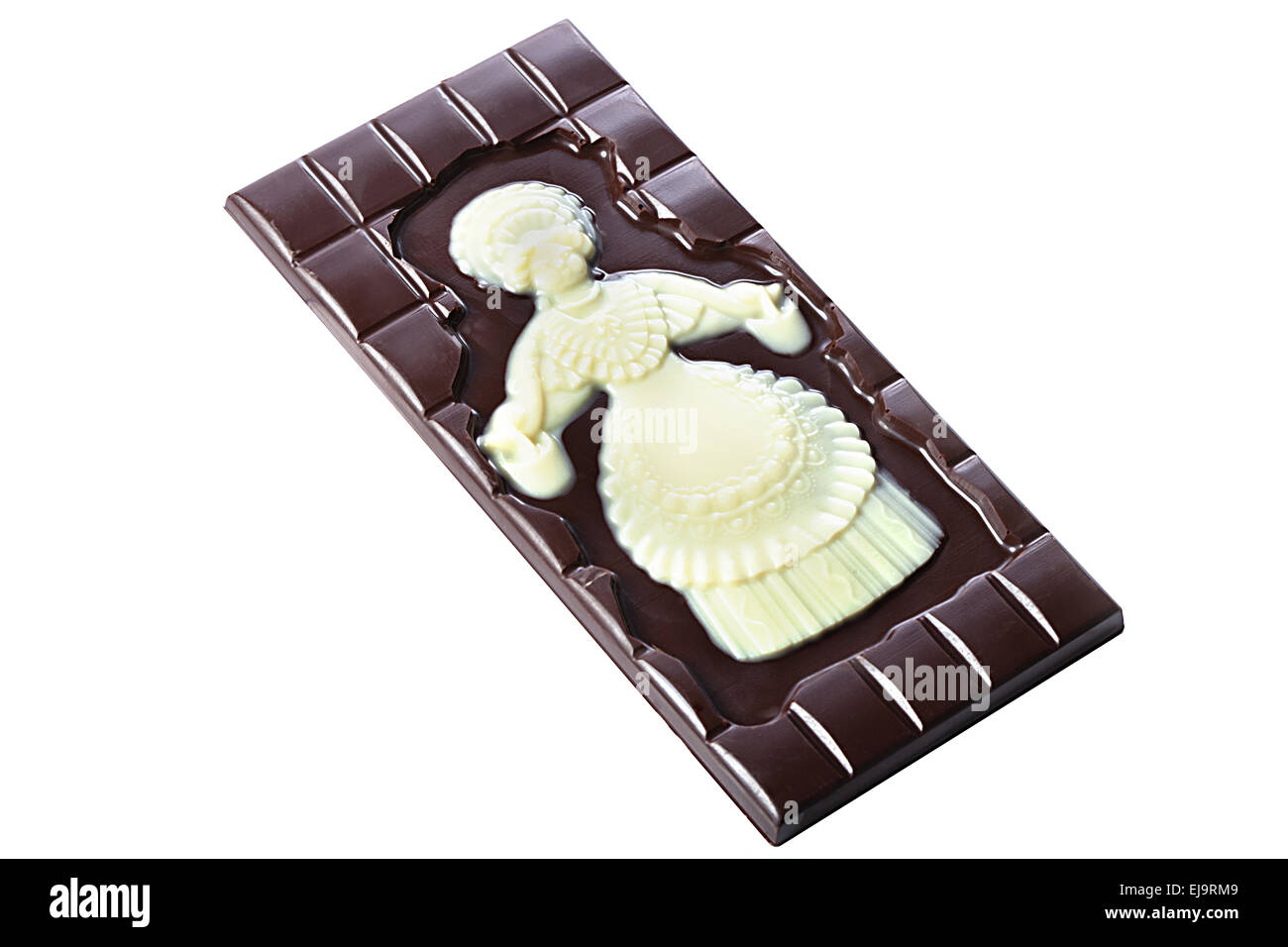 Tasty bar of dark and white chocolate Stock Photo